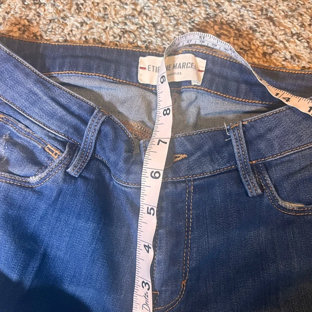 ETIENNE MARCEL Women Blue Denim Skinny Leg‎ Zipper Ankle Jeans Los Angeles Sz 29